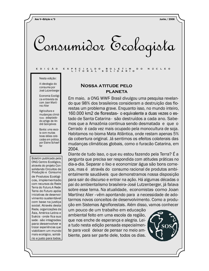 Nossa atitude pelo Planeta – edição especial Semana do Meio Ambiente