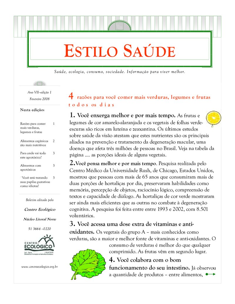 Razões para consumir mais frutas, legumes e verduras  e porque eles devem ser orgânicos