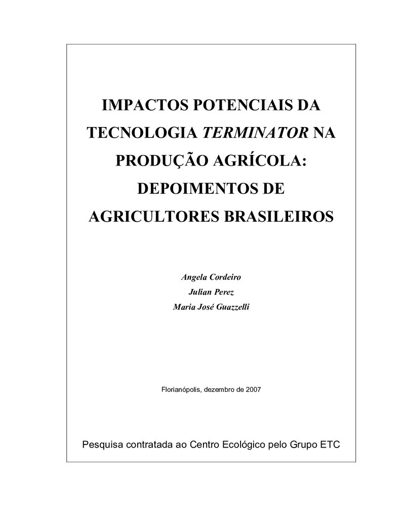 Impactos da Tecnologia Terminator