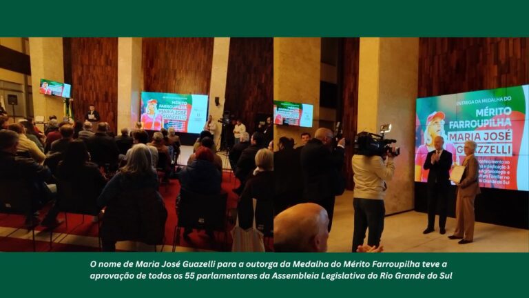 Fundadora do Centro Ecológico recebe a Medalha do Mérito Farroupilha